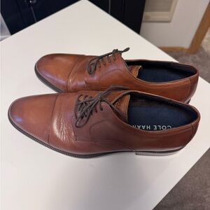 Cole Haan Men's Tan Leather Derby Shoes